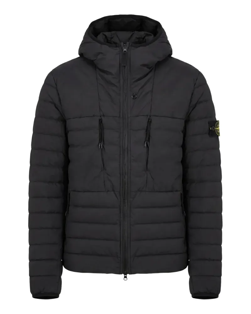 Stone Island logo-patch padded jacket - Schwarz Schwarz
