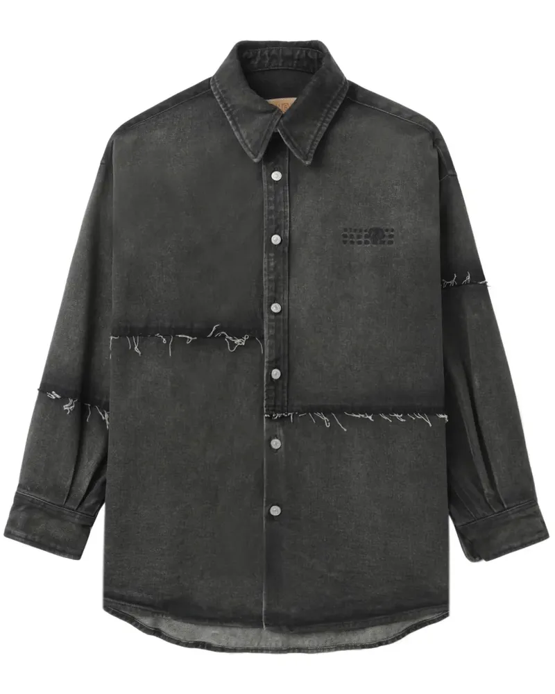Maison Margiela T-Shirt mit Nummern-Stickerei - Grau Grau