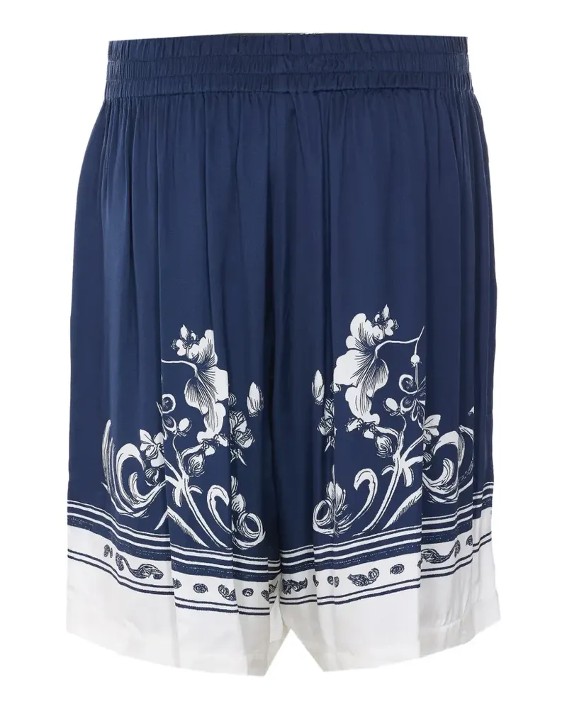 IH NOM UH NIT elasticated floral print shorts - Blau Blau