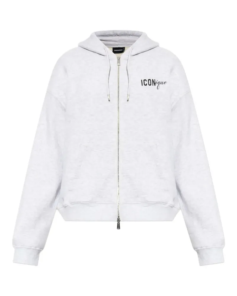 Dsquared2 graphic-print zip-up hoodie - Grau Grau