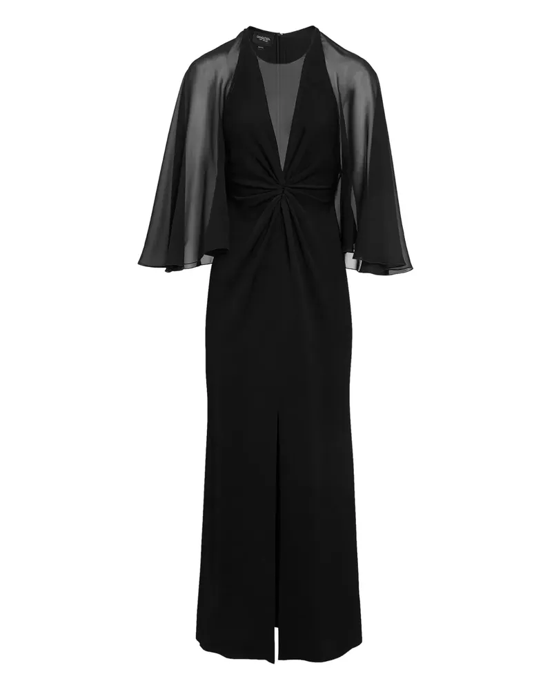 Giambattista Valli Midikleid mit drapierten Ärmeln - Schwarz Schwarz