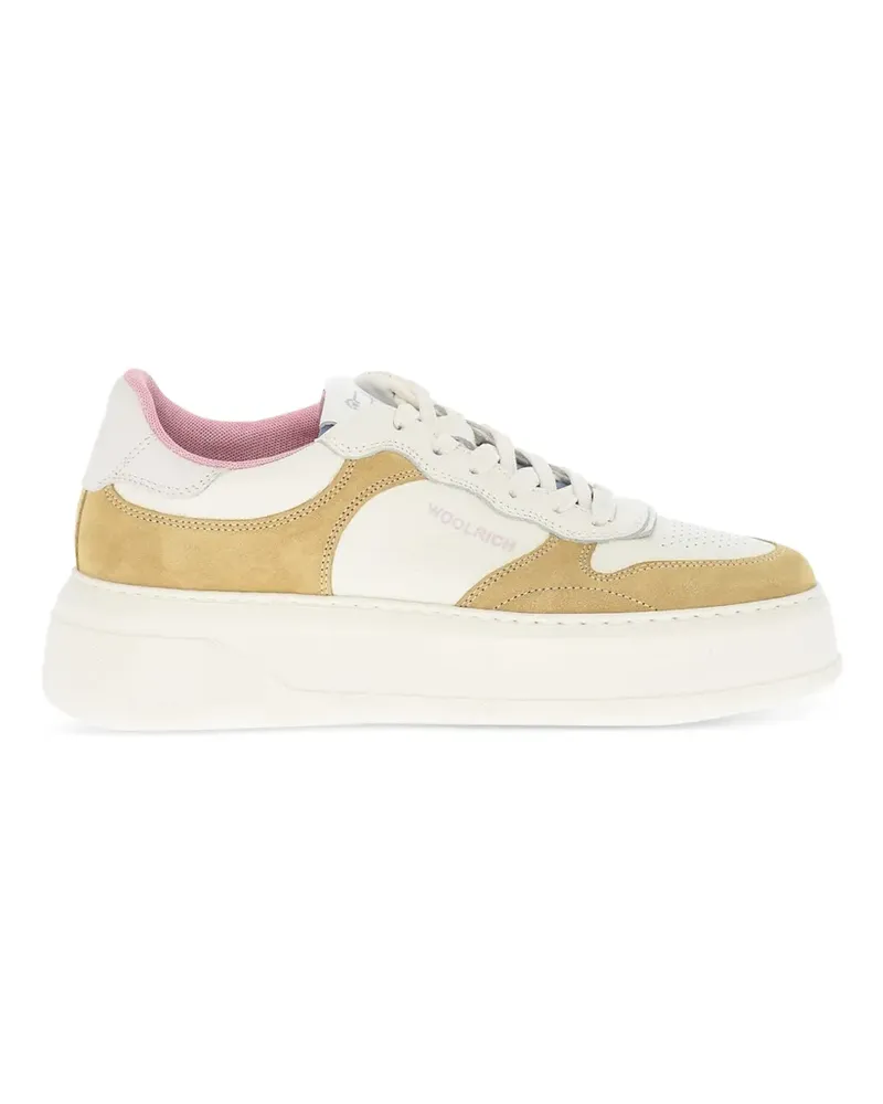 Woolrich hammered-leather suede sneakers - Weiß Weiß