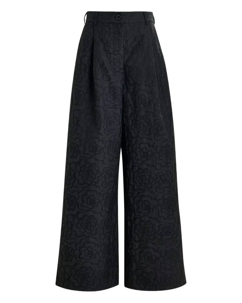 Essentiel Instore Jacquard-Hose mit Falten - Schwarz Schwarz