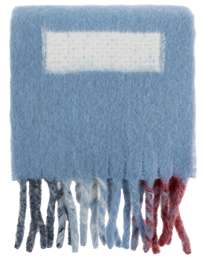 Marni Schal mit Maxi-Logo - Blau Blau