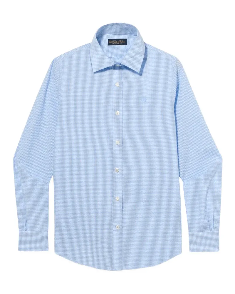 Brooks Brothers Kariertes Hemd mit Logo-Stickerei - Blau Blau