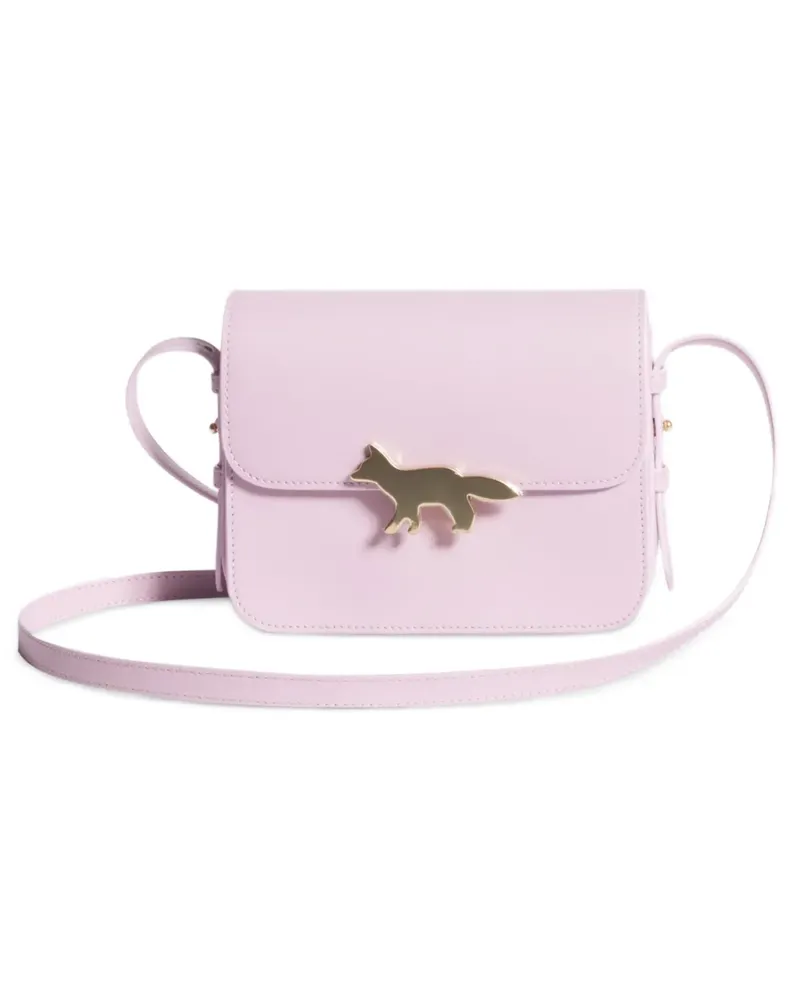 Kitsuné Edie Schultertasche mit Fuchs-Schild - Rosa Rosa