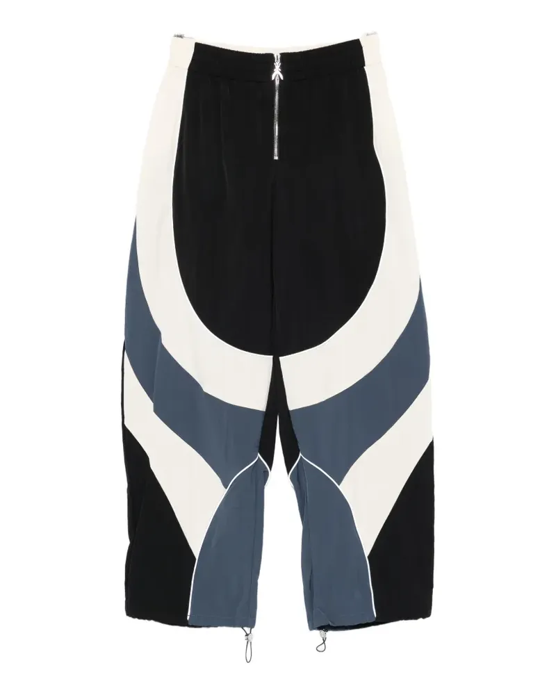 Patrizia Pepe colourblock zip-up track pants - Schwarz Schwarz