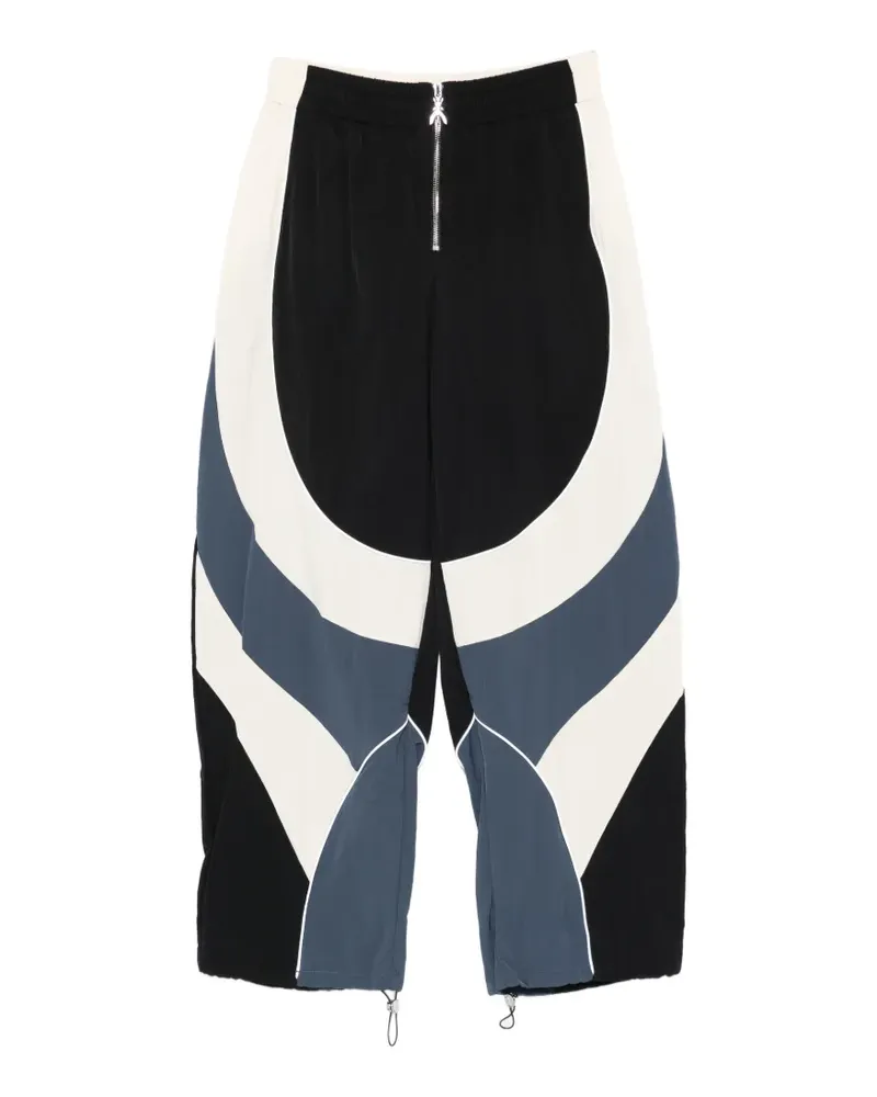 Patrizia Pepe colourblock zip-up track pants - Schwarz Schwarz