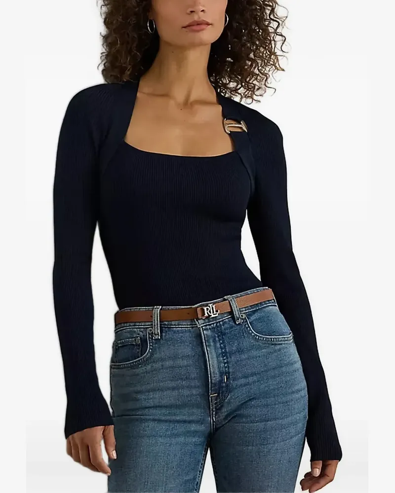 Ralph Lauren buckle-trim top - Blau Blau