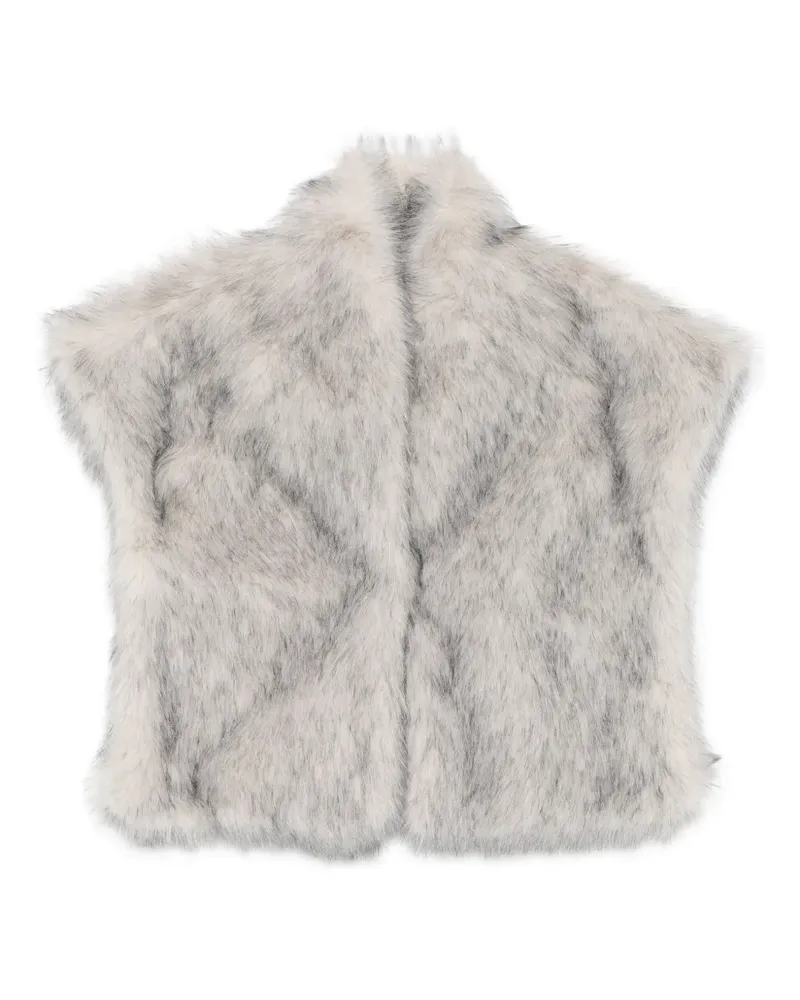 Liviana Conti Schal aus Faux Fur - Grau Grau