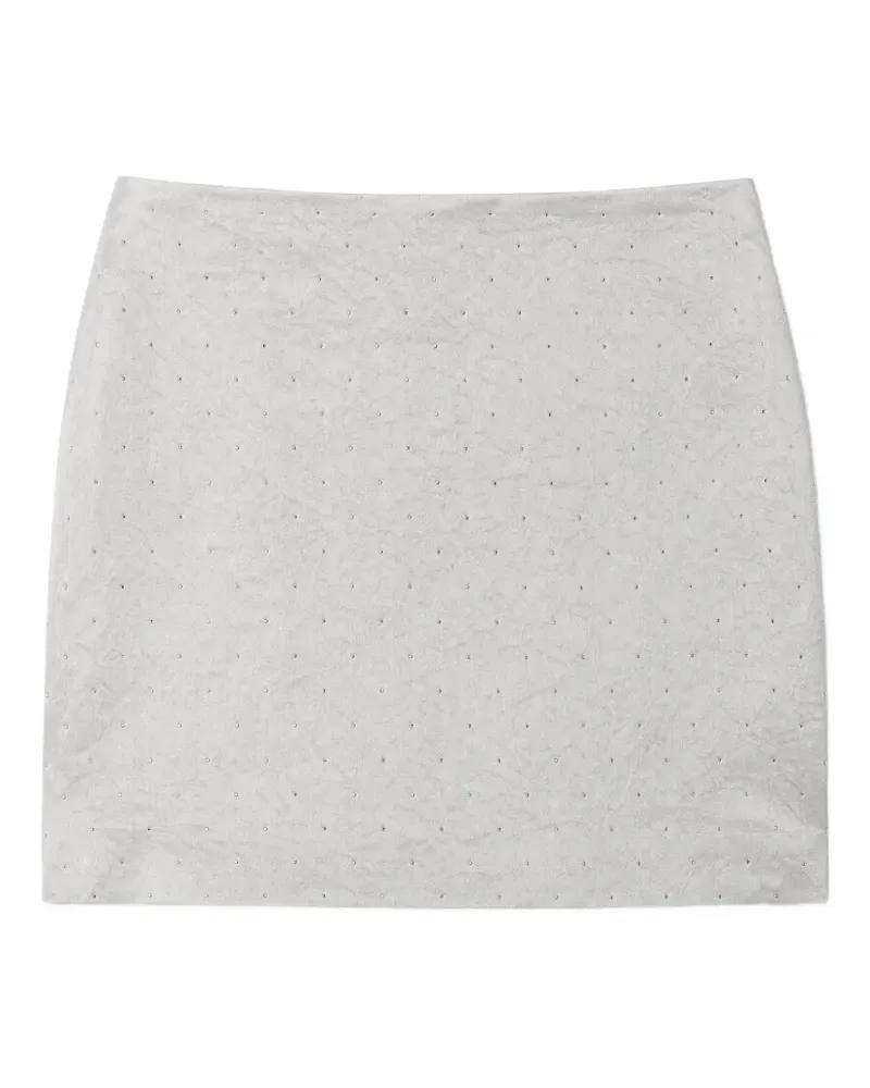 Reformation Carla embellished mini skirt - Silber Silber