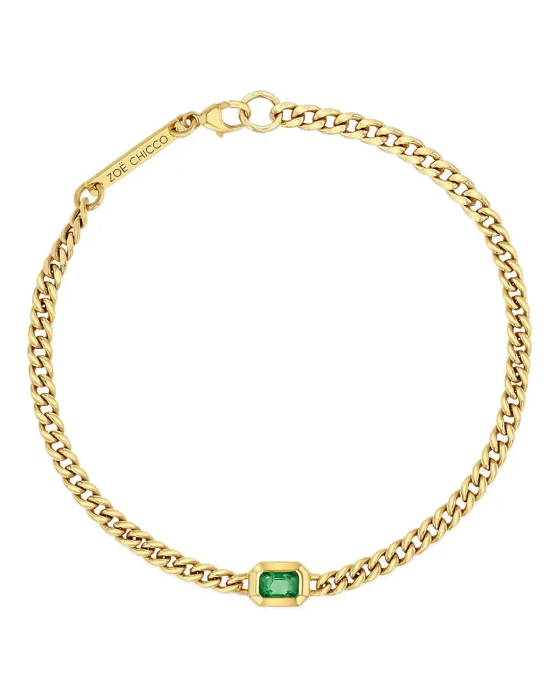 ZOË CHICCO 14kt Gelbgoldarmband mit Smaragd Gold