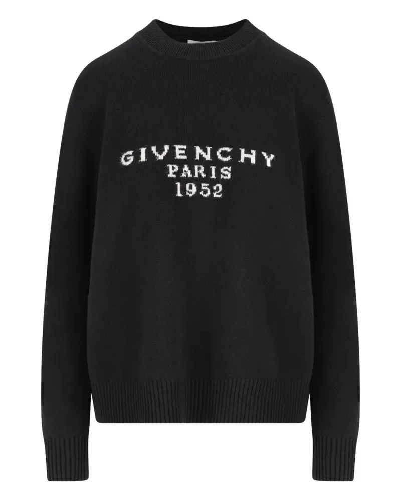 Givenchy Pullover mit Intarsien-Logo - Schwarz Schwarz