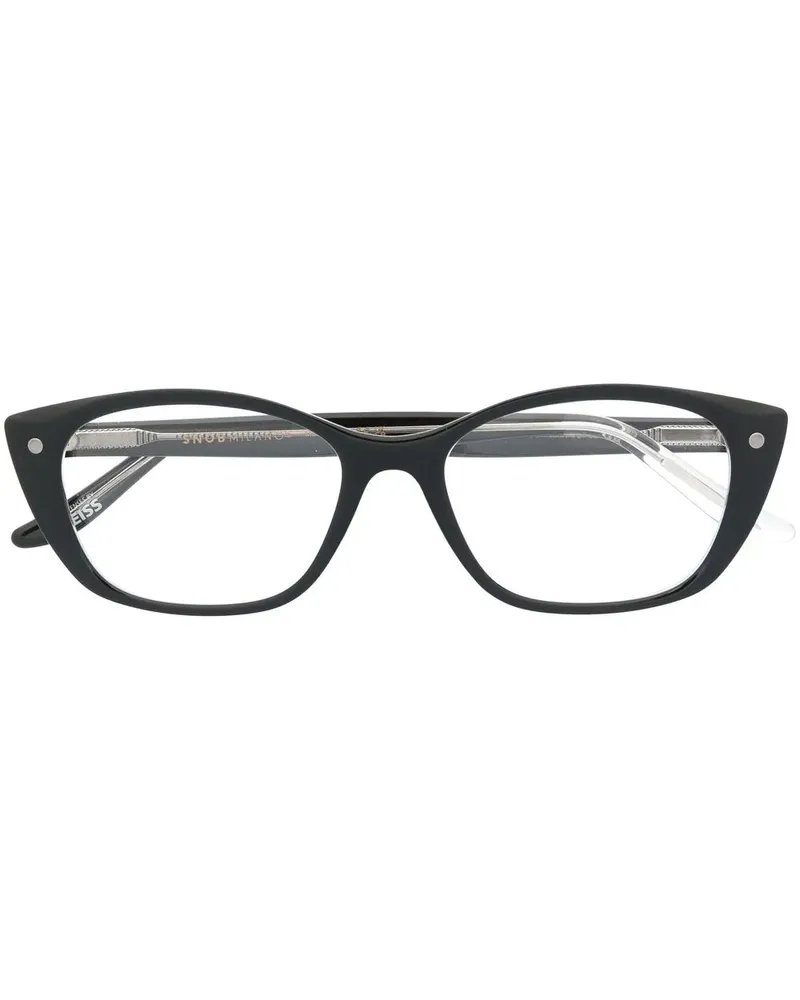 SNOB Milano Bocca Cat-Eye-Brille - Schwarz Schwarz