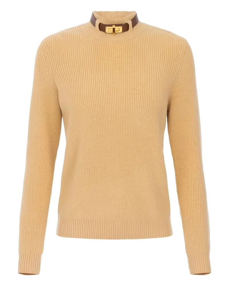 Elisabetta Franchi Pullover mit Schmucksteinen - Nude Nude