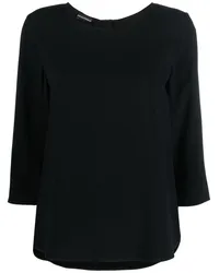 Emporio Armani Bluse mit Dreiviertelärmeln Schwarz