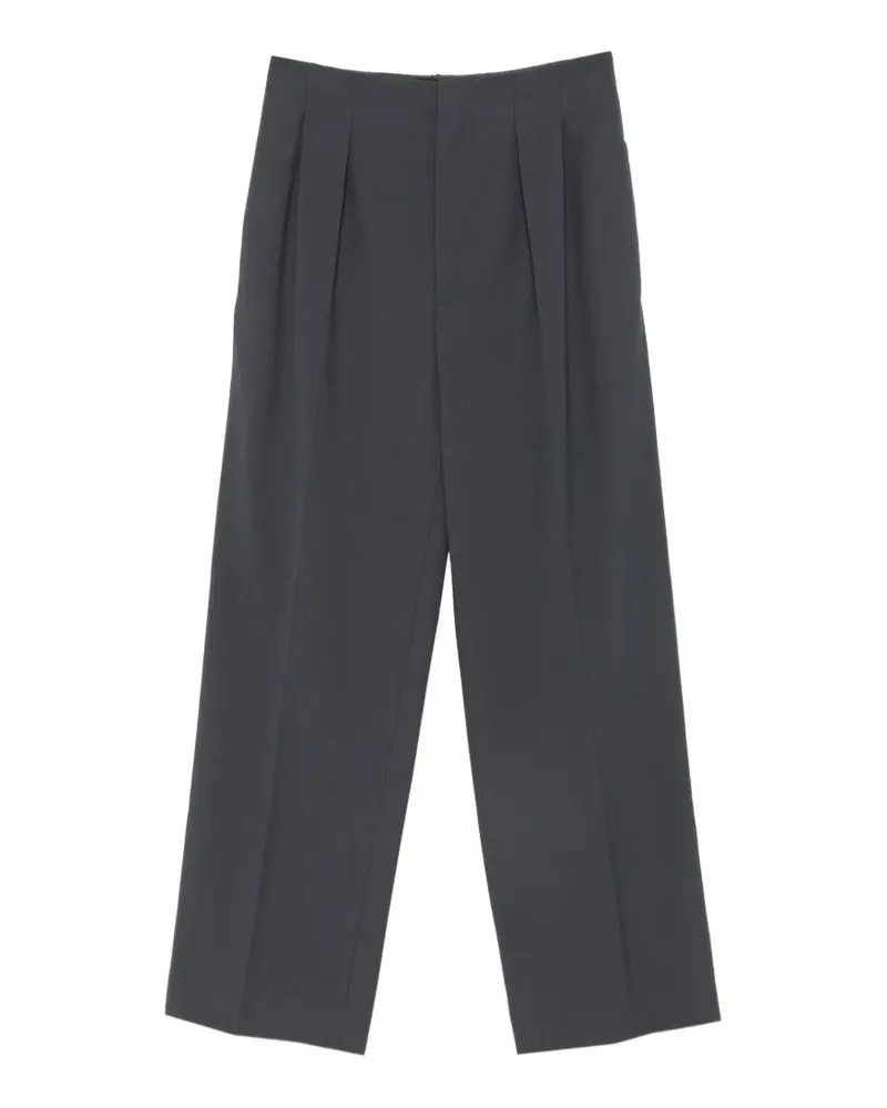 Lacoste Runway pleated straight-leg trousers - Grau Grau