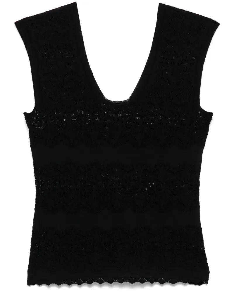 Twin-Set Oberteil aus Pointelle-Strick - 00006 00006