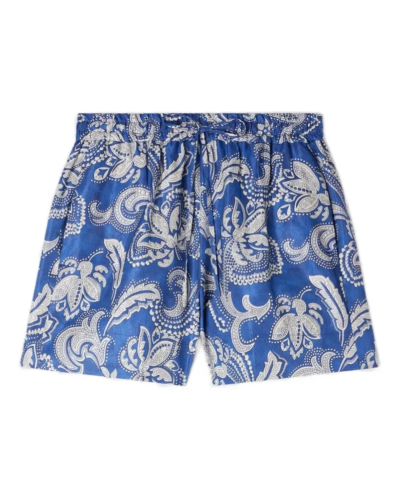 Sandro Badeshorts mit floralem Paisley-Print - Blau Blau