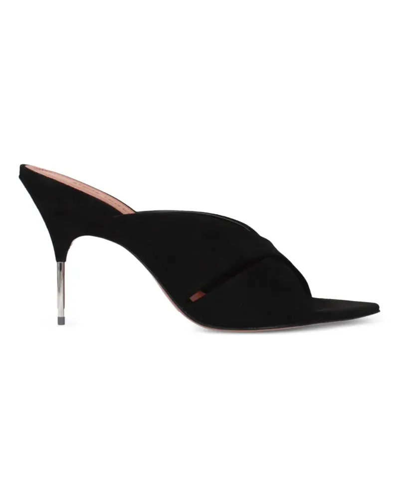 Amina Muaddi open toe heeled mules - Schwarz Schwarz