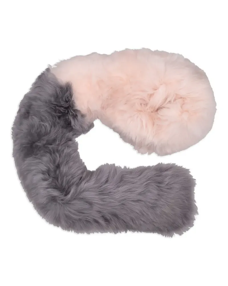 Marni fur colourblock scarf - Grau Grau