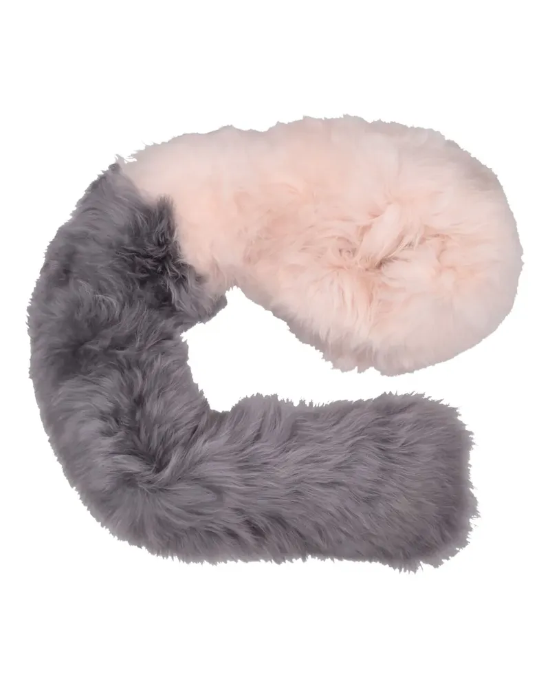 Marni fur colourblock scarf - Grau Grau