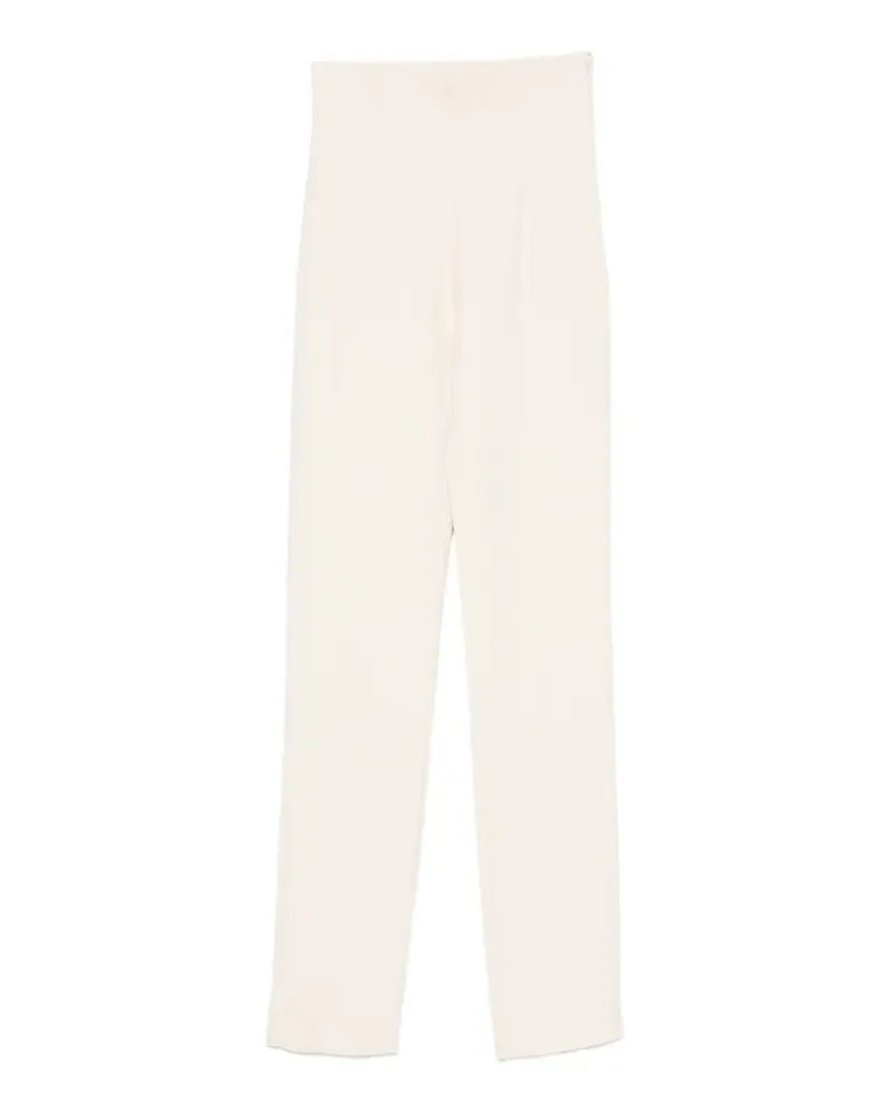 Alberta Ferretti high-waisted slim-fit trousers - Nude Nude