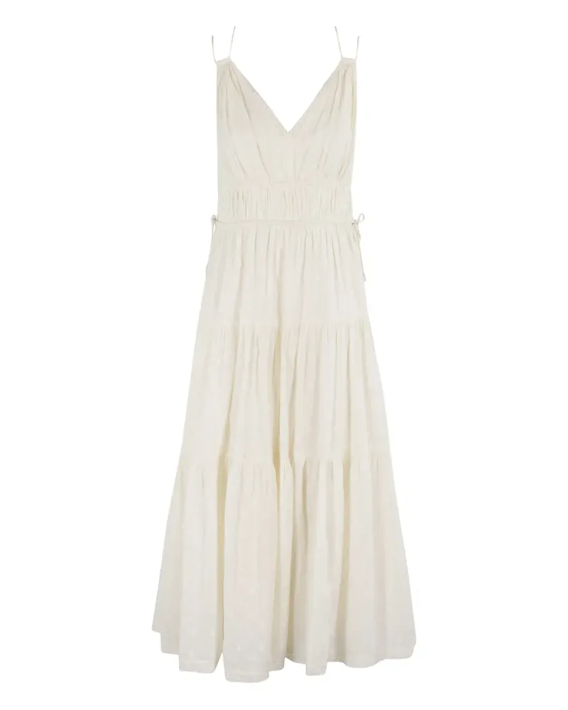 Ulla Johnson Gestuftes Freya Kleid - Weiß Weiß