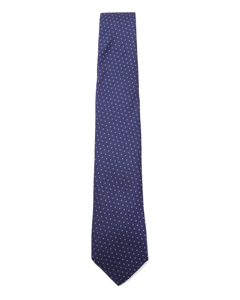 Canali Geometrisch gemusterte Krawatte - Blau Blau
