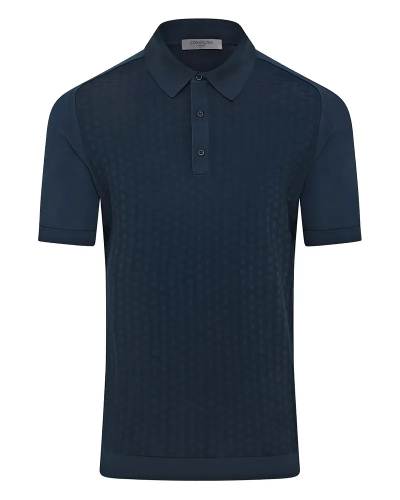 Corneliani Gestricktes Poloshirt - Blau Blau