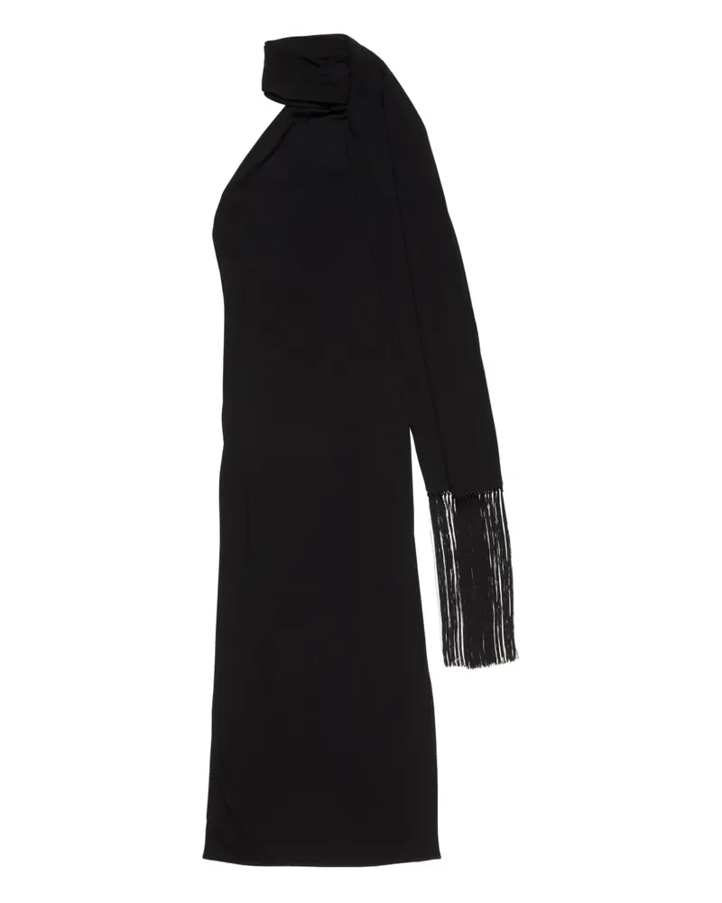 Acne Studios draped fringe dress - Schwarz Schwarz