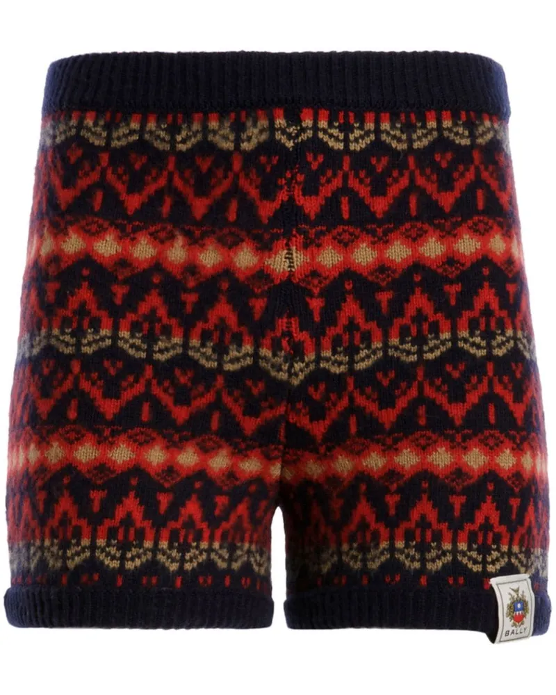 Bally Shorts mit Intarsienmuster - Schwarz Schwarz