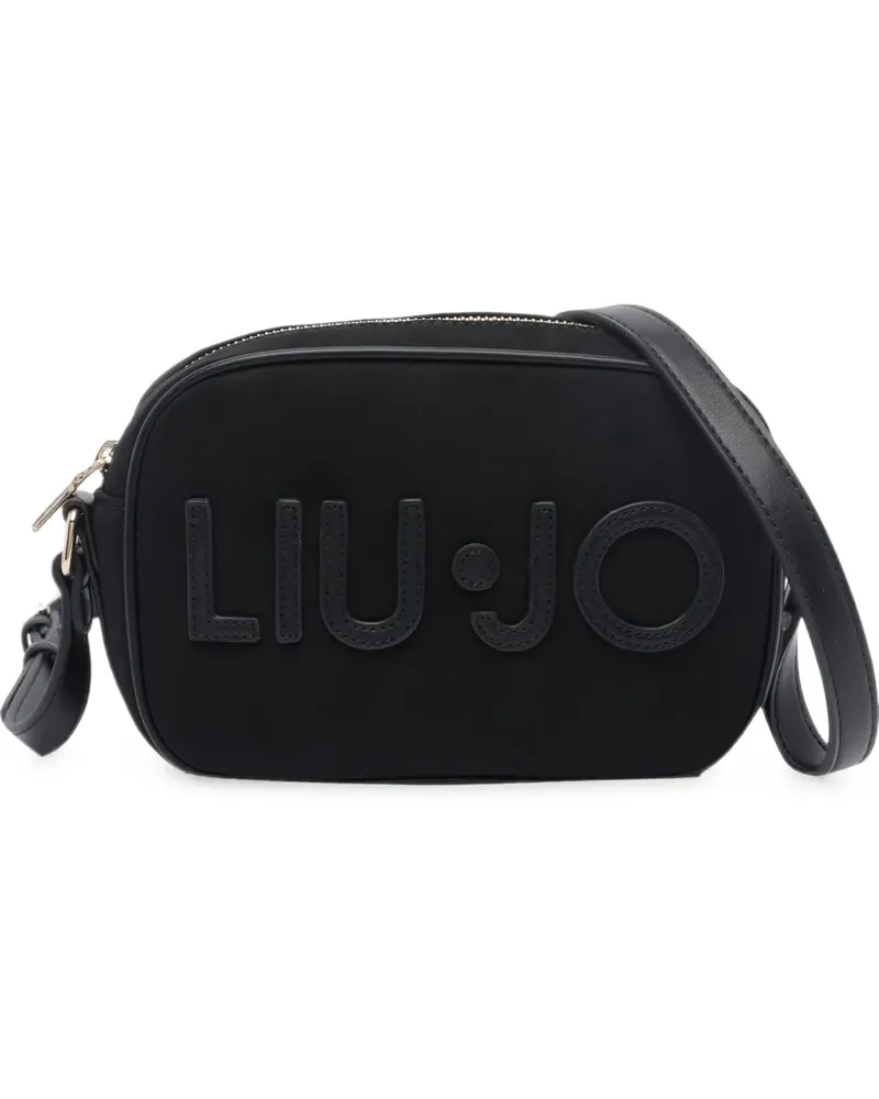 Liu Jo logo-appliqué shoulder bag - Schwarz Schwarz