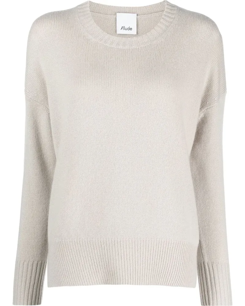 ALLUDE Kaschmirpullover mit Rundhalsausschnitt - Nude Nude