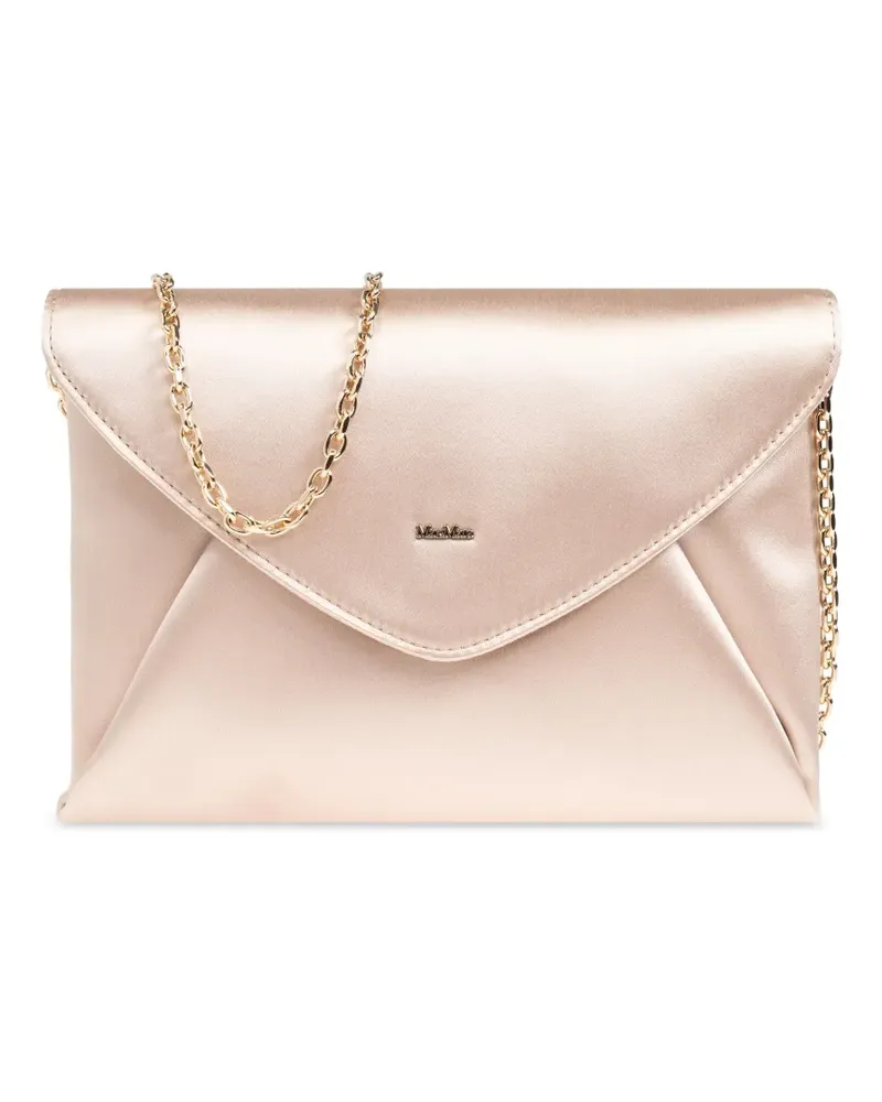 Max Mara Clutch aus Satin - Nude Nude