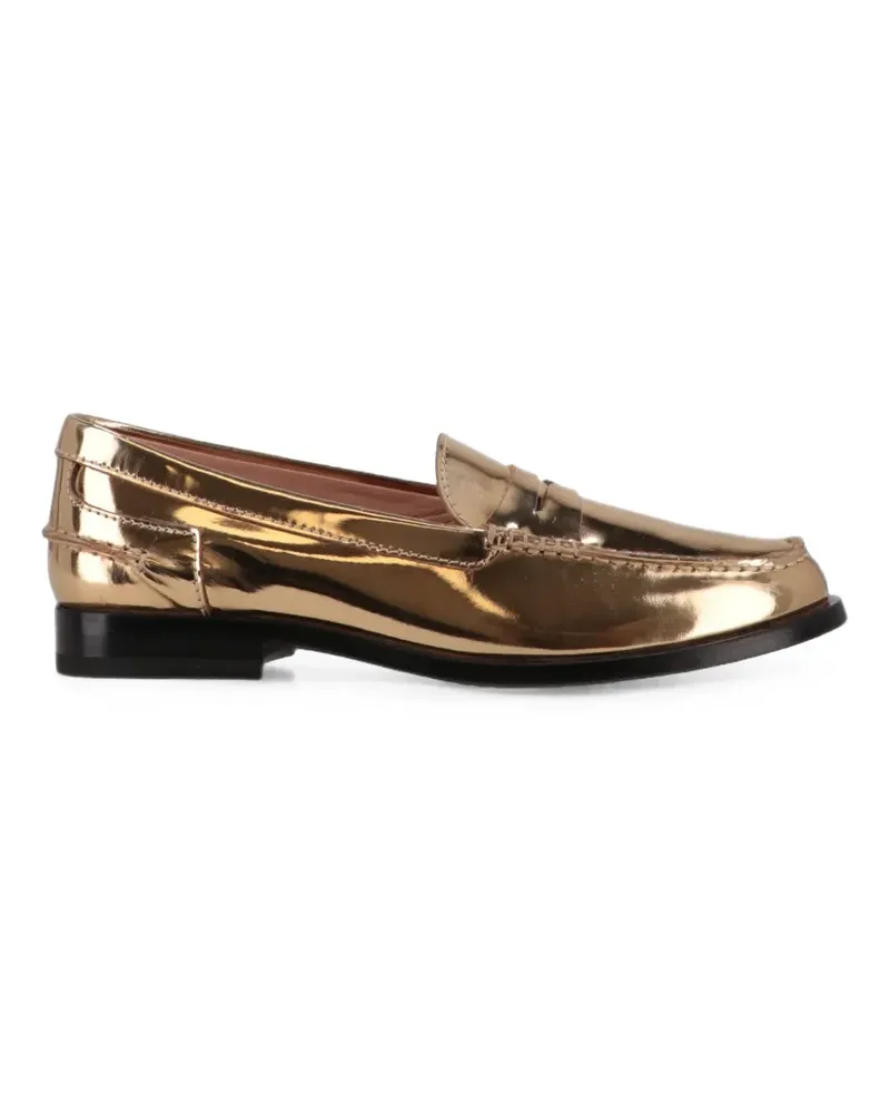 TOD'S metallic leather loafers - Gold Gold