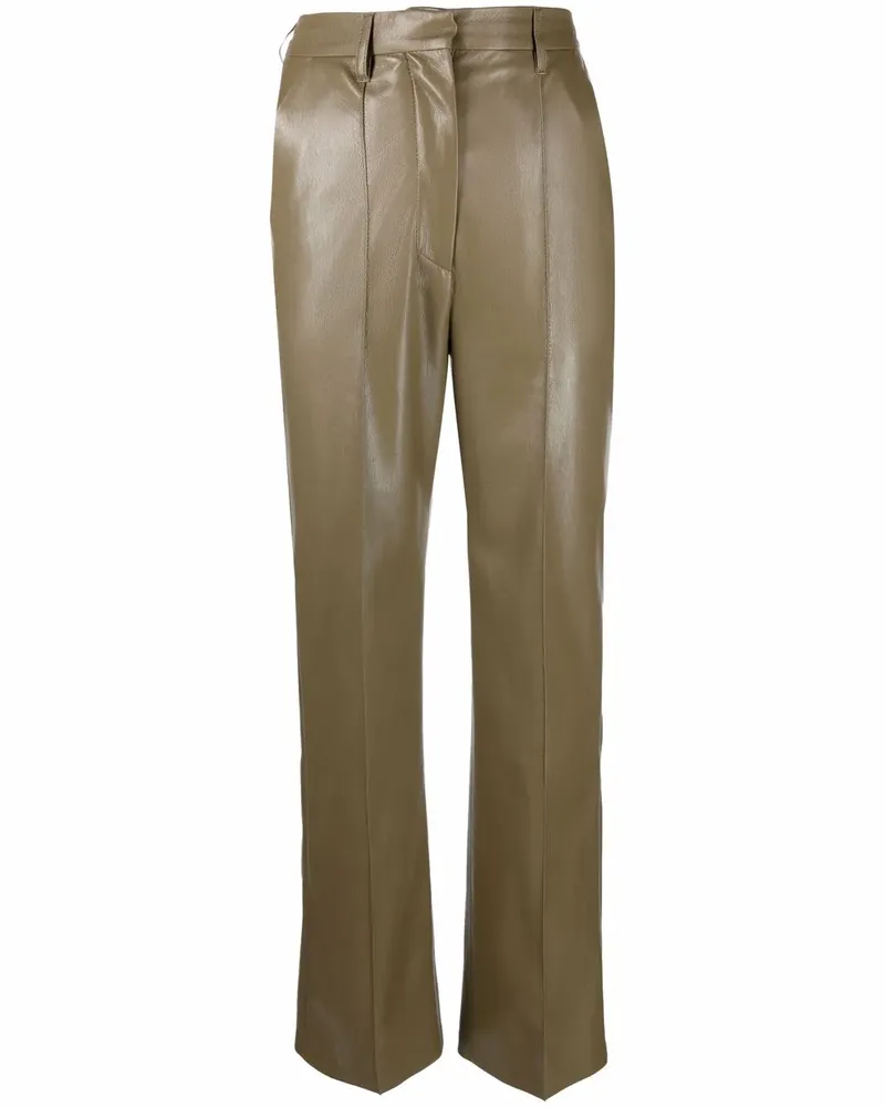 Nanushka Hose mit hohem Bund - Grün Grün