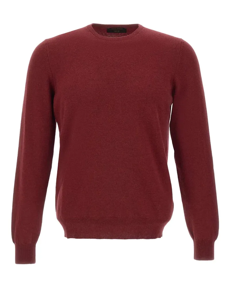 Gran Sasso Pullover mit geripptem Besatz - Rot Rot