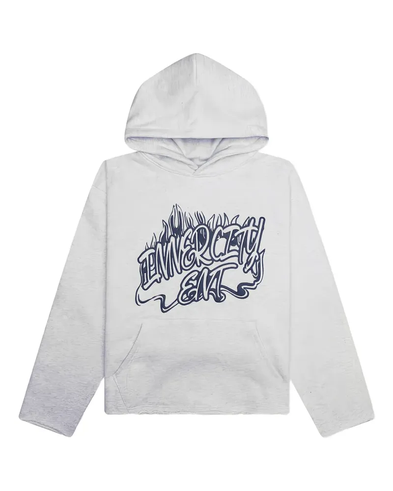 Honor The Gift Fire Hoodie mit Flammen-Print - Grau Grau