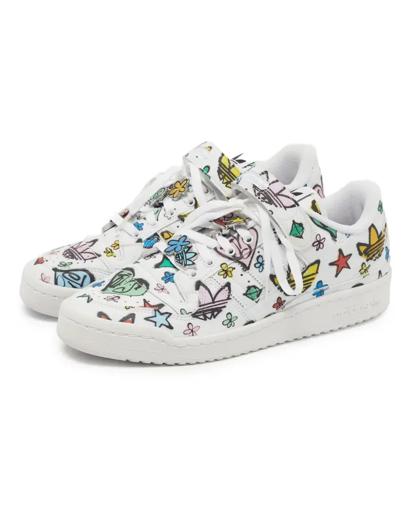 adidas x Jeremy Scott Forum 84 Graffiti-Sneakers - Weiß Weiß