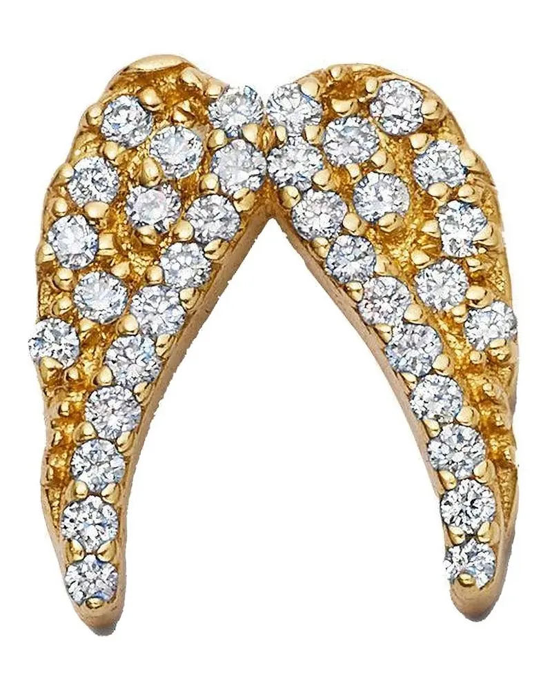 Loquet 18kt Angel Wings Gelbgoldhalskette mit Diamanten Gold