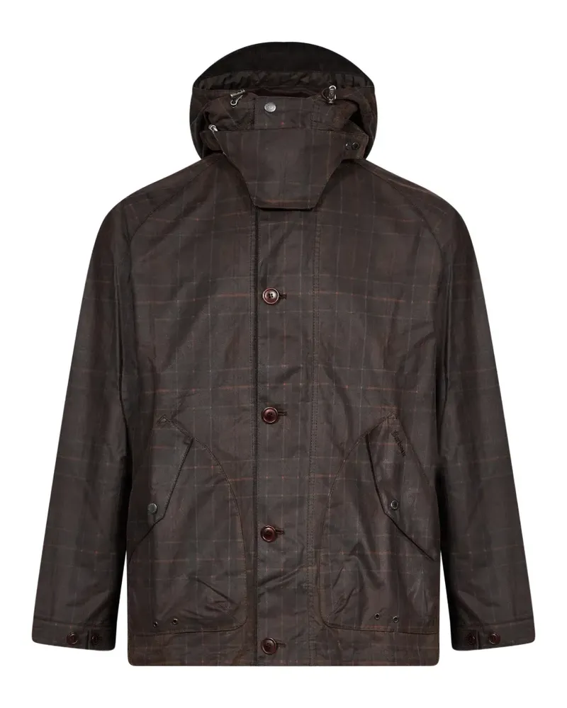 Barbour Gewachste Keiss Parka mit Schottenkaro - Braun Braun