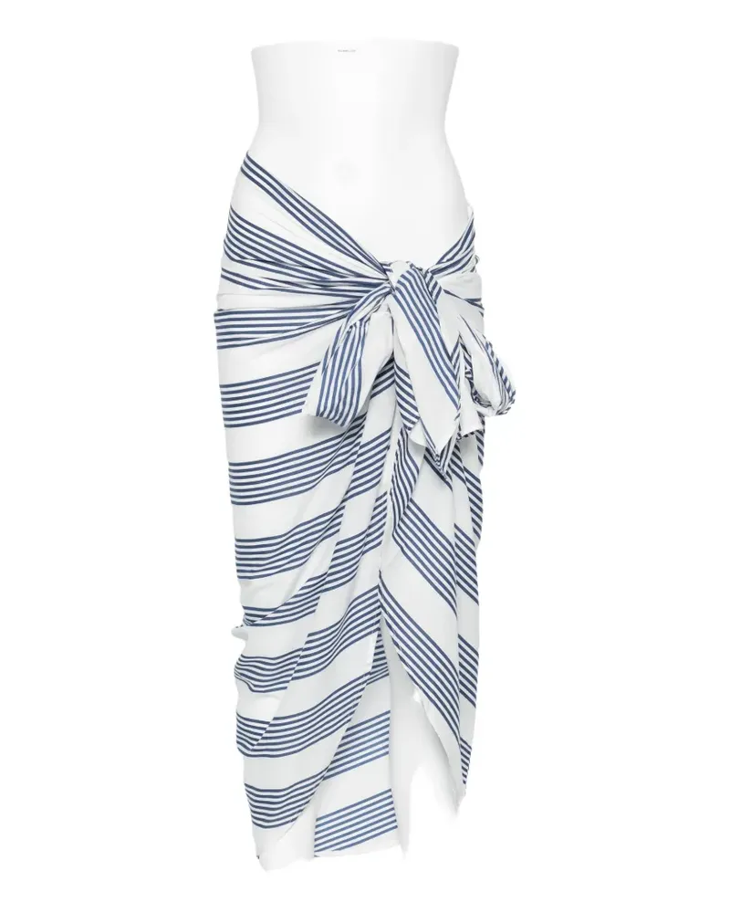 FRANKIE Shop Thira striped skirt - Weiß Weiß
