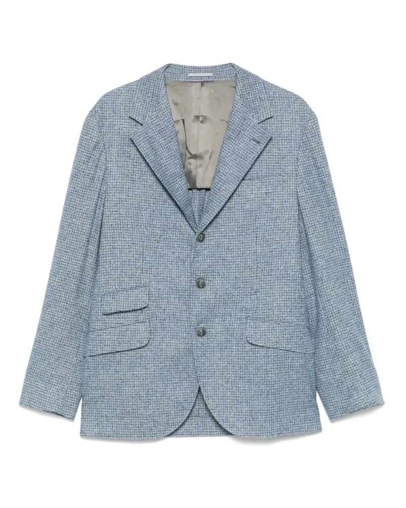 Brunello Cucinelli Kariertes Sakko - Blau Blau