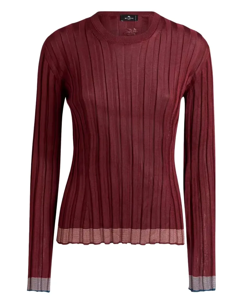 Etro Geripptes Sweatshirt - Rot Rot