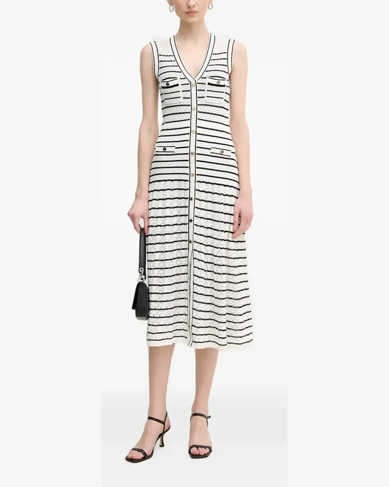 Gaudi Gestreiftes Midikleid mit Taschen - Nude Nude