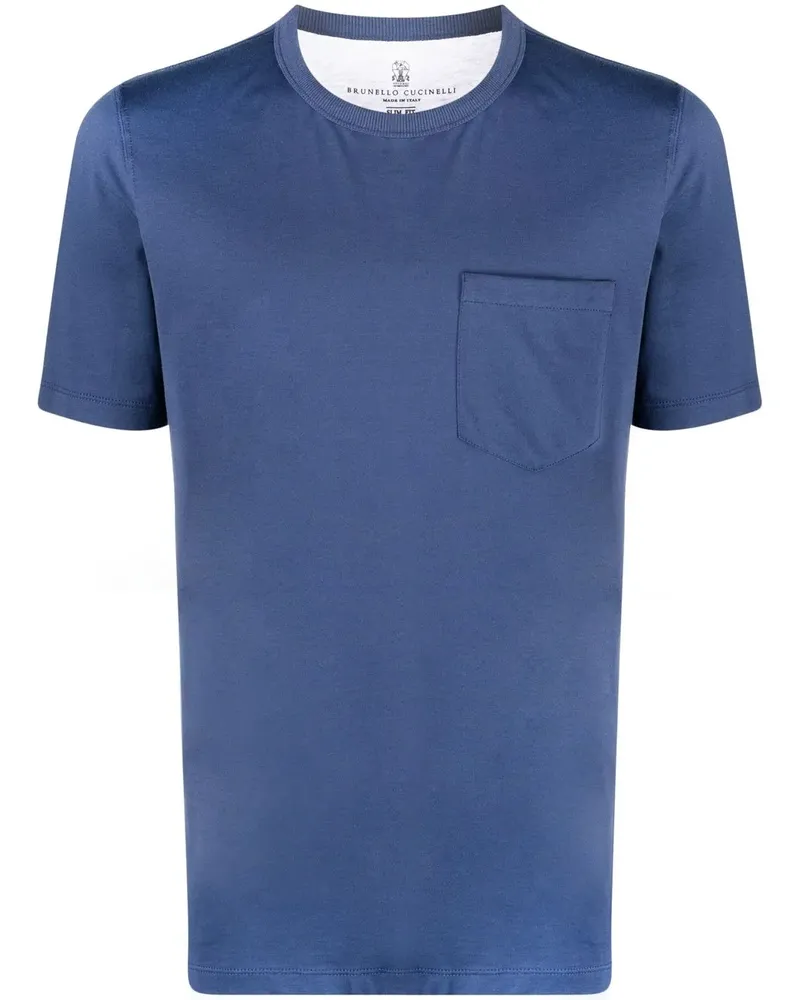 Brunello Cucinelli T-Shirt mit rundem Ausschnitt - Blau Blau