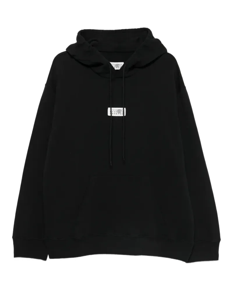 Maison Margiela logo-patch pouch-pocket hoodie - Schwarz Schwarz