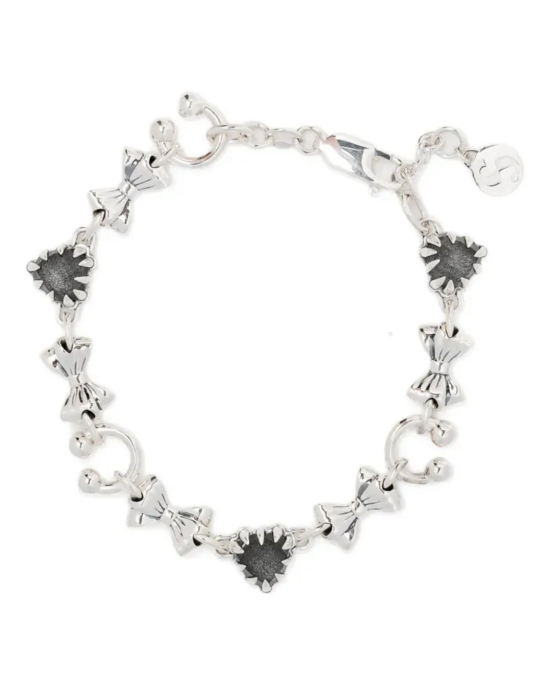Stolen Girlfriends Club Gothic Sentiment bracelet - Silber Silber