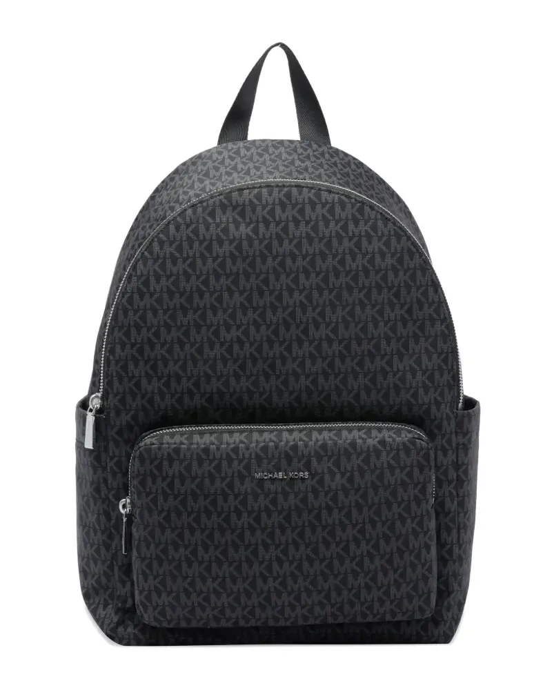 Michael Kors Mittelgroßer Rucksack mit Logo-Schild - Schwarz Schwarz